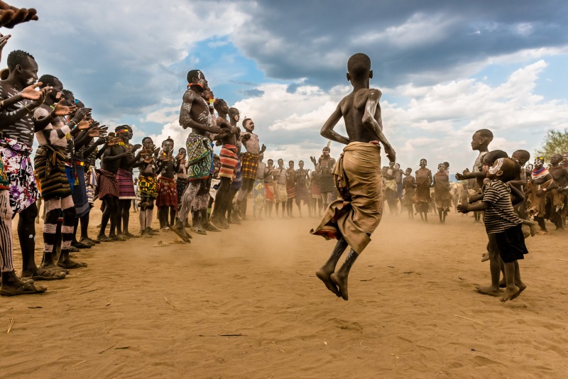 Dancing, Kara Tribe.