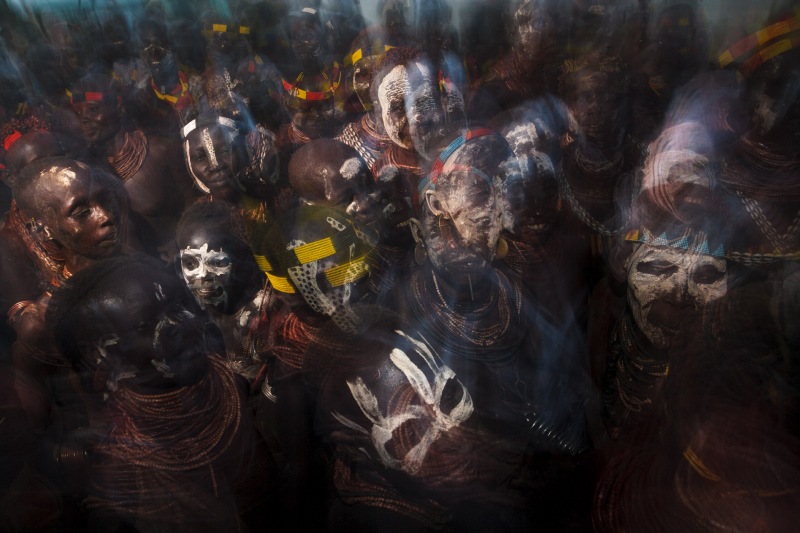 Members of the Kara tribe dance during a tibal celebration in Dus Village.